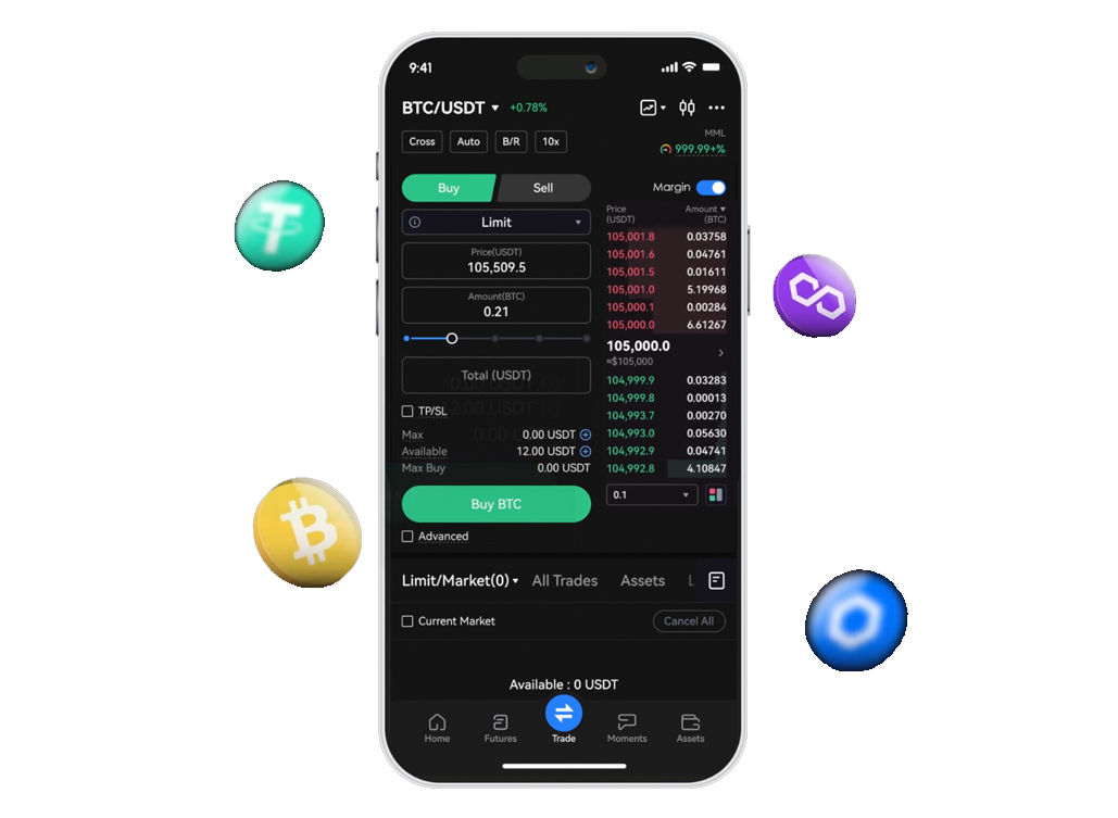大门交易所APP界面